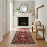 Orientmattor Ariana Oriental handwoven rug, Ziegler/Kazak style, 319x81 cm with intricate patterns and rich colors.