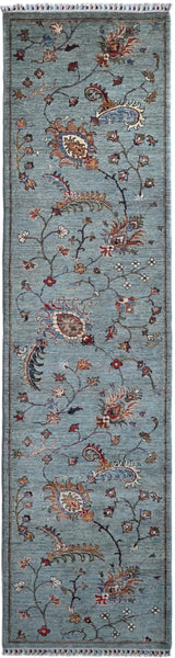 Handknuten Ariana Oriental Ziegler/Kazak rug, 373 x 87 cm, with intricate patterns in warm colors, from Orientmattor.