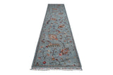 Orientmattor Ariana Oriental handwoven Kazak Ziegler rug, 373x87 cm, detailed geometric patterns in warm tones.