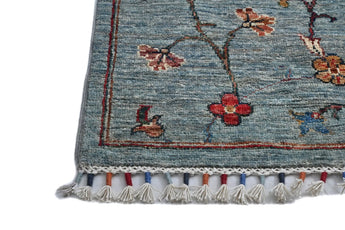 Handwoven Ariana Oriental Ziegler/Kazak rug from Orientmattor, 373 x 87 cm, featuring intricate patterns and rich colors.