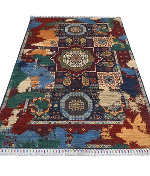 Handwoven Ziegler/Kazak Oriental rug in contrast colors, 150x100 cm, from Orientmattor with intricate traditional patterns.