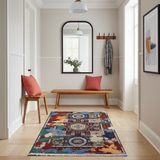 Handwoven Ziegler/Kazak contrast oriental rug, 150 x 100 cm, by Orientmattor, showcasing intricate patterns and rich colors.
