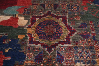 Handwoven contrast Oriental rug, Ziegler/Kazak style, 173x123 cm by Orientmattor featuring intricate geometric patterns.