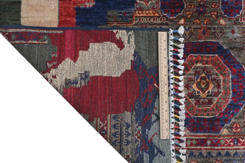 Handwoven Ziegler/Kazak Oriental rug by Orientmattor, 173 x 123 cm with striking contrast pattern on detailed textile.