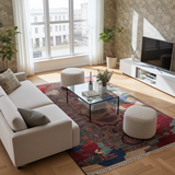 Handknuten Oriental rug in Ziegler/Kazak style, contrast design, 173x123 cm from Orientmattor.