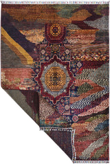 Handwoven Ziegler/Kazak oriental rug with contrast design, 191x127 cm, from Orientmattor, showcasing intricate patterns and rich colors.