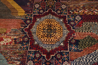 Handwoven Ziegler/Kazak Oriental rug in contrast colors, 191 x 127 cm, from Orientmattor featuring intricate patterns.
