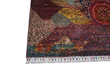 Handknuten Ziegler/Kazak Oriental rug, 191x127 cm, with contrasting patterns and intricate designs, by Orientmattor.