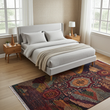 Handwoven contrast Oriental rug, Ziegler/Kazak style, 191x127 cm by Orientmattor with intricate traditional patterns.