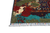 Handwoven Orientmattor Ziegler/Kazak contrast oriental rug, 195x152 cm with intricate patterns and vibrant colors.
