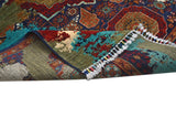 Handwoven Ziegler/Kazak Oriental rug by Orientmattor, 195x152 cm with contrast patterns, traditional craftsmanship.