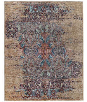 Handwoven Ziegler/Kazak Oriental rug by Orientmattor, 219x174 cm, with intricate contrast patterns on a detailed woven surface.