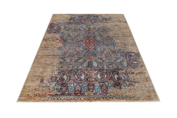 Handwoven Ziegler/Kazak oriental rug, 219 x 174 cm, with contrasting colors, by Orientmattor.