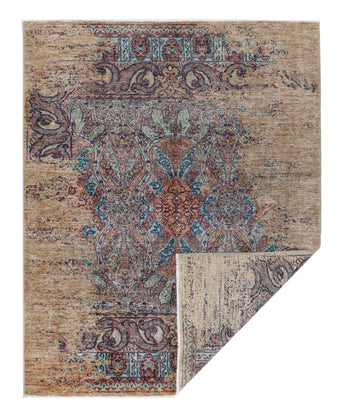Handwoven Ziegler/Kazak oriental rug, 219x174 cm, with contrasting colors from Orientmattor, showcasing intricate traditional patterns.