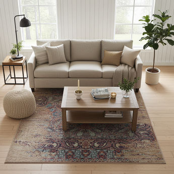 Orientmattor handknuten Ziegler/Kazak oriental rug with contrast pattern, 219x174 cm, showcasing intricate traditional design.