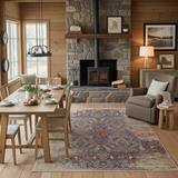 Handknuten Orientmattor contrast Ziegler/Kazak rug, 219x174 cm, detailed traditional pattern in warm tones.