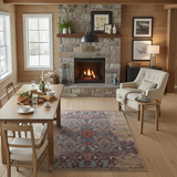 Handwoven Ziegler/Kazak Oriental rug by Orientmattor, 219x174 cm with contrast patterns, showcasing intricate traditional design.