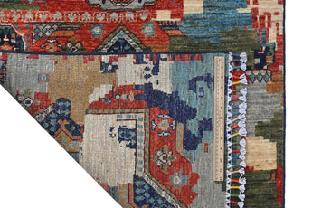 Handwoven Orientmattor Ziegler/Kazak contrast oriental rug, 290x80 cm with intricate patterns and rich colors.
