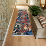 Contrast Oriental handwoven rug by Orientmattor, 290 x 80 cm, featuring Ziegler/Kazak design in a hall setting.