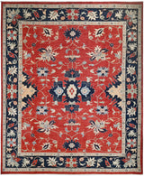 Handwoven contrast Oriental rug by Orientmattor, Ziegler/Kazak style, 295 x 249 cm with intricate traditional patterns.