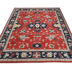 Large handknuten Oriental contrast rug, Ziegler/Kazak style, 295x249 cm by Orientmattor with intricate traditional patterns.