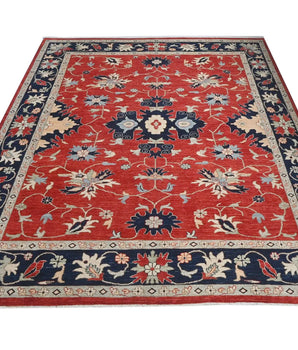 Large handknuten Oriental contrast rug, Ziegler/Kazak style, 295x249 cm by Orientmattor with intricate traditional patterns.