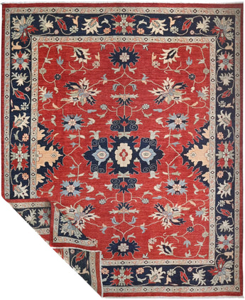 Handknuten Ziegler/Kazak oriental rug, 295x249 cm, with intricate contrast patterns, from Orientmattor.