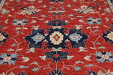 Handknuten oriental rug by Orientmattor, Ziegler/Kazak style in black and beige, 295x249 cm with intricate geometric patterns.