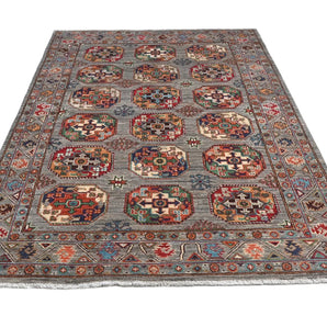 Handwoven Filpa Oriental Ziegler/Kazak rug from Orientmattor, 204 x 148 cm with intricate traditional patterns.