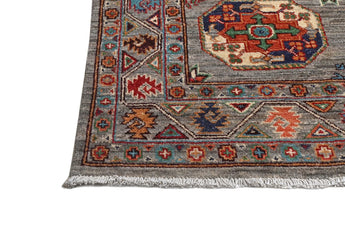 Handwoven Oriental Ziegler/Kazak rug by Orientmattor, 204 x 148 cm, featuring intricate traditional patterns and vibrant colors.