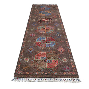 Handwoven Filpa Oriental Ziegler/Kazak rug by Orientmattor, 265 x 85 cm with intricate patterns and vibrant colors.
