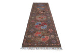 Handwoven Filpa Oriental Ziegler/Kazak rug by Orientmattor, 265 x 85 cm with intricate patterns and vibrant colors.