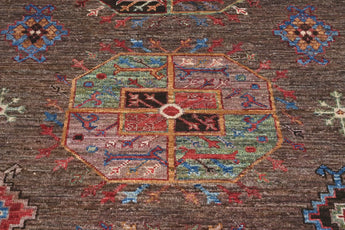 Handknuten Filpa Oriental Ziegler/Kazak rug, 265 x 85 cm, with intricate patterns and warm colors, by Orientmattor.
