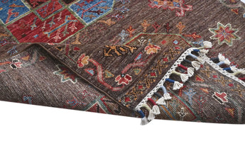 Handknuten orientmatta Ziegler/Kazak i filpa stil, 265 x 85 cm, med intrikat mönster och varma färger.