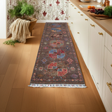 Handwoven Filpa Oriental Ziegler/Kazak rug by Orientmattor, 265 x 85 cm, showcasing intricate traditional patterns.