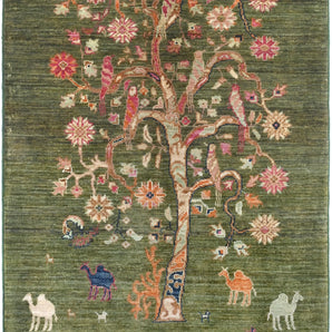 Handknuten floral Oriental Ziegler/Kazak rug, 148x89 cm, with intricate patterns and rich colors, by Orientmattor.