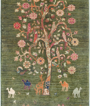 Handknuten floral Oriental Ziegler/Kazak rug, 148x89 cm, with intricate patterns and rich colors, by Orientmattor.