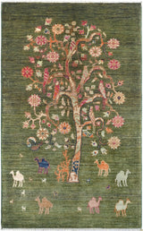 Handknuten floral Oriental Ziegler/Kazak rug, 148x89 cm, with intricate patterns and rich colors, by Orientmattor.