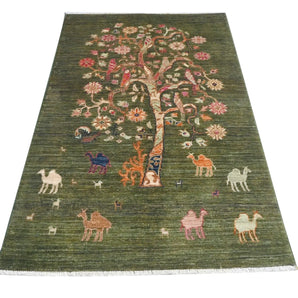 Handknuten floral oriental rug, Ziegler/Kazak style, 148x89 cm, by Orientmattor, featuring intricate floral patterns on a traditional carpet.