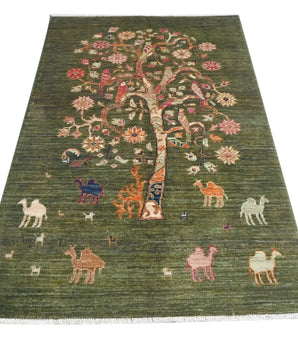Handknuten floral oriental rug, Ziegler/Kazak style, 148x89 cm, by Orientmattor, featuring intricate floral patterns on a traditional carpet.