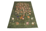 Handknuten floral oriental rug, Ziegler/Kazak style, 148x89 cm, by Orientmattor, featuring intricate floral patterns on a traditional carpet.