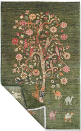 Handknuten floral Oriental rug, Ziegler/Kazak style by Orientmattor, 148 x 89 cm with intricate floral patterns.