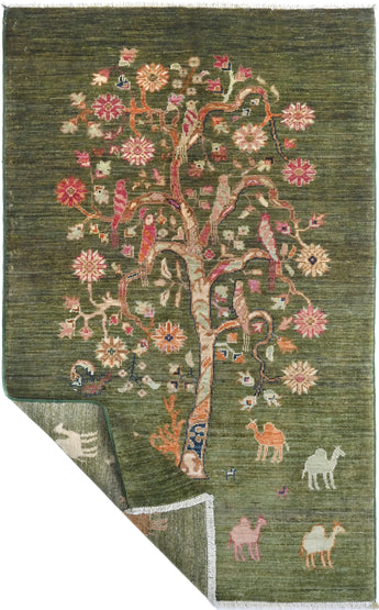 Handknuten floral Oriental rug, Ziegler/Kazak style by Orientmattor, 148 x 89 cm with intricate floral patterns.