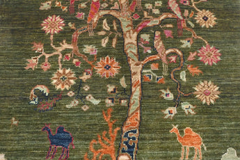 Handknuten floral Oriental rug, Ziegler/Kazak style, 148x89 cm, from Orientmattor, featuring intricate floral patterns.