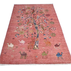 Handwoven floral Oriental rug from Orientmattor, Ziegler/Kazak style, 148 x 92 cm, featuring intricate patterns and rich colors.