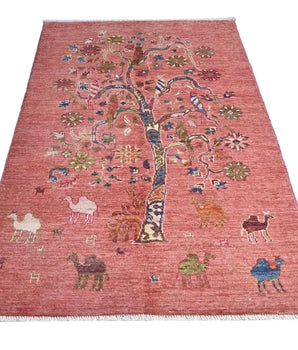 Handwoven floral Oriental rug from Orientmattor, Ziegler/Kazak style, 148 x 92 cm, featuring intricate patterns and rich colors.
