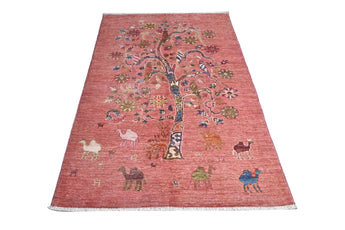 Handwoven floral Oriental rug from Orientmattor, Ziegler/Kazak style, 148 x 92 cm, featuring intricate patterns and rich colors.