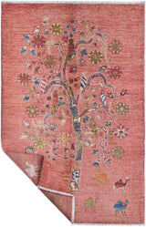 Handwoven floral Oriental rug in Ziegler/Kazak style, 148x92 cm, by Orientmattor featuring intricate traditional patterns.