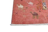 Handwoven floral Oriental rug in Ziegler/Kazak style, 148x92 cm, detailed patterned design by Orientmattor.