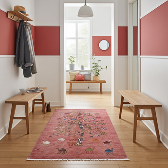 Handwoven floral Oriental rug, Ziegler/Kazak style, 148x92 cm, from Orientmattor with intricate traditional patterns.